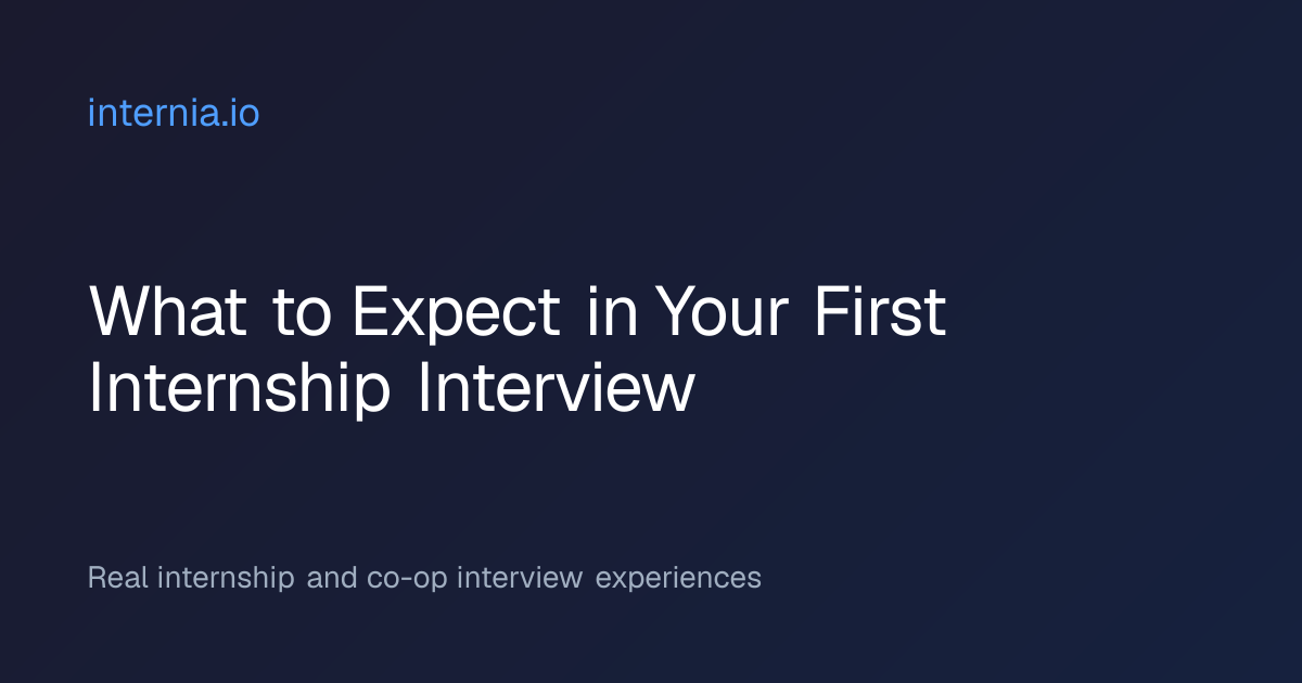 What to Expect in Your First Internship Interview | Internia
